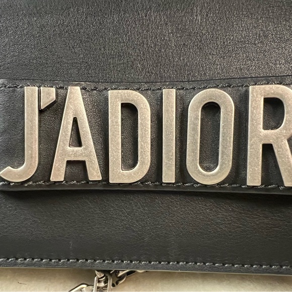 Christian Dior J'Adior Black Smooth Calf Skin Embroidered Mosaic Mirror … - Picture 10 of 12